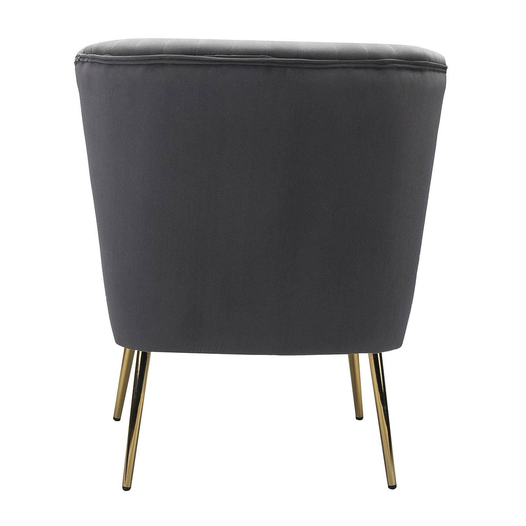 Grey Gold Legs Side Chair Set of 2 C214156