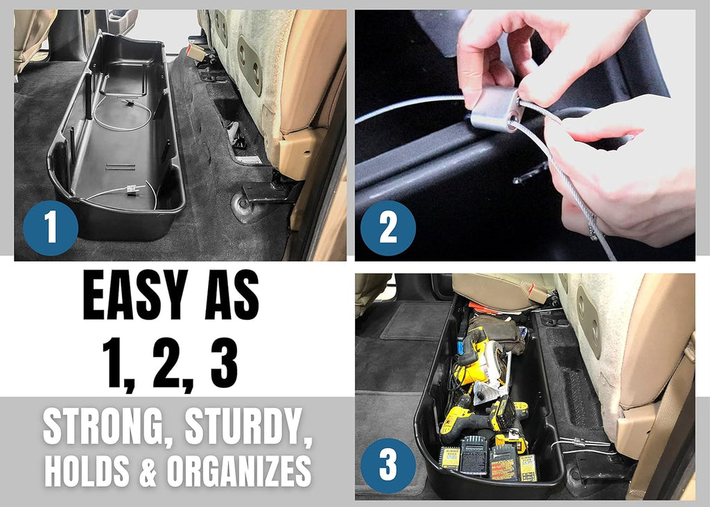 Under Seat Storage Box for Ford F-150 SuperCrew and SuperDuty Crew Cab K2388
