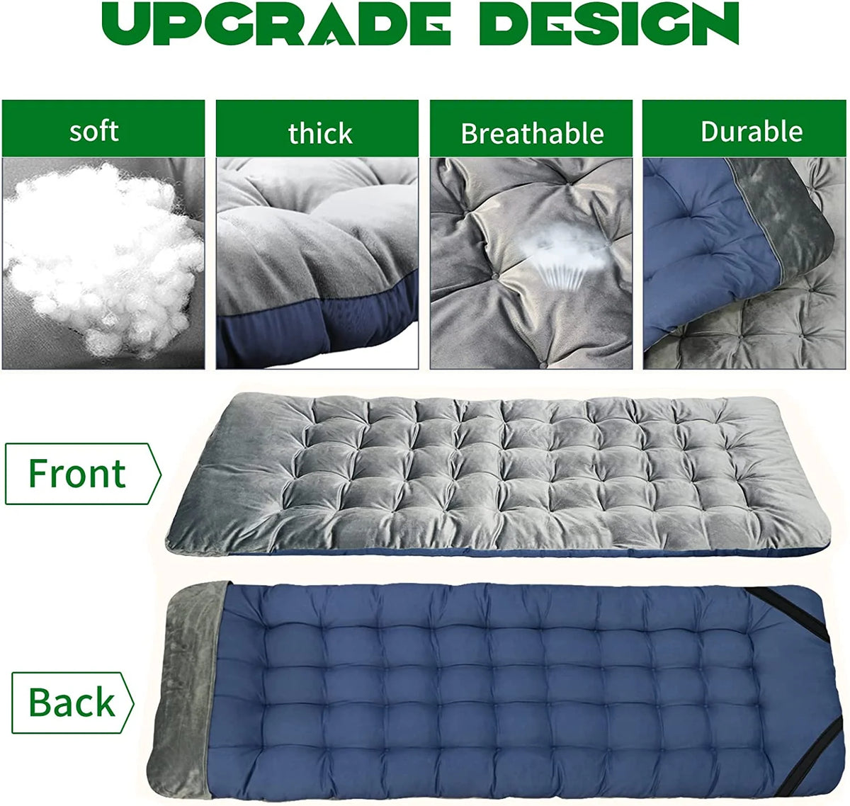 Folding Camping Cot with Cushion & Carry Bag O683794