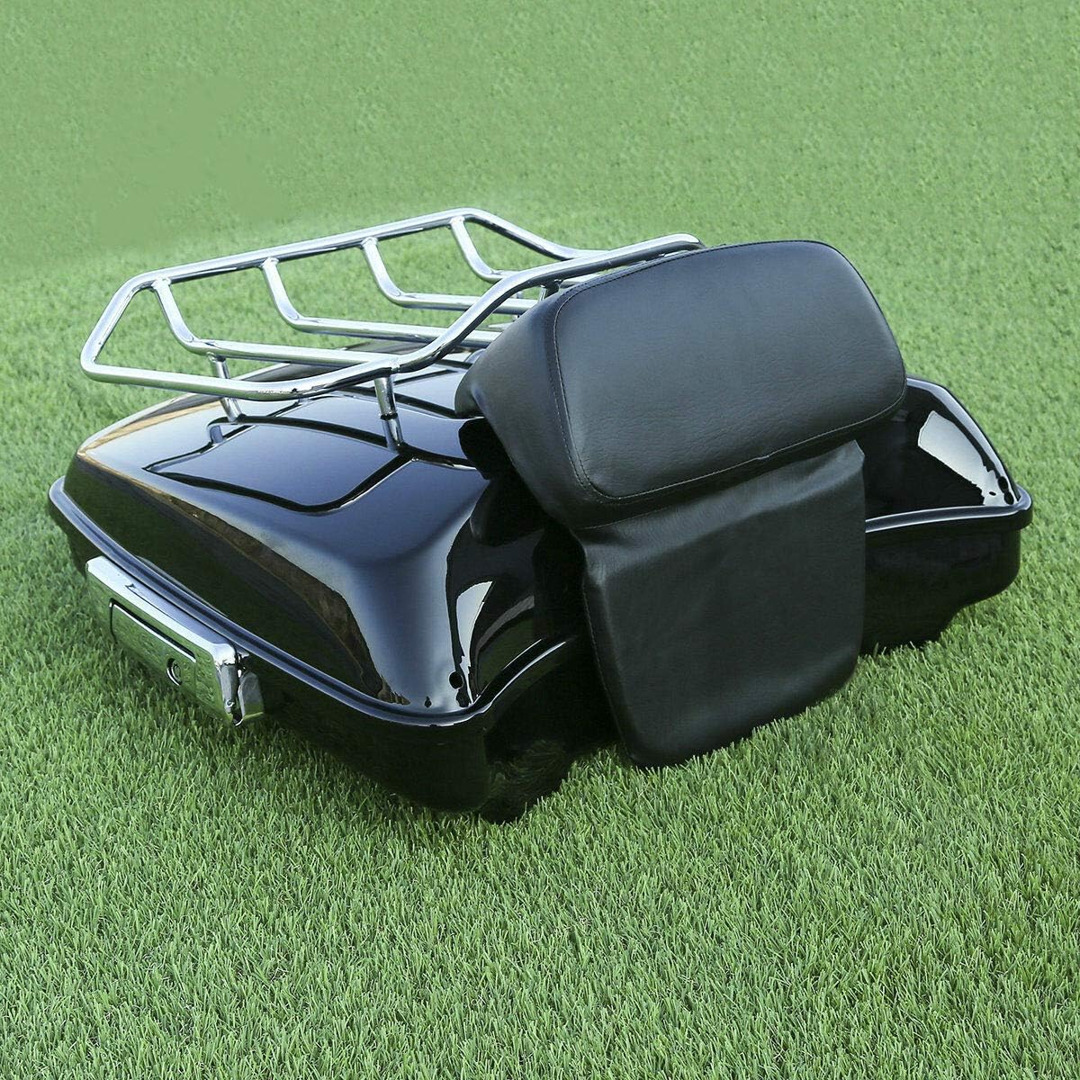 5.5" Tour Pack Trunk with 2-UP Mounting Rack and Backrest D7921