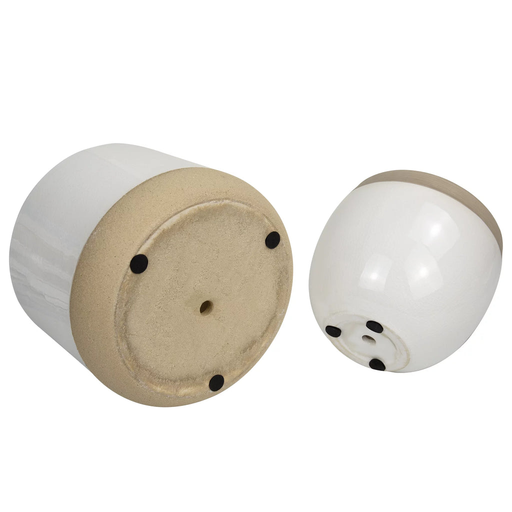 White Ceramic Flower Plant Pots C716132