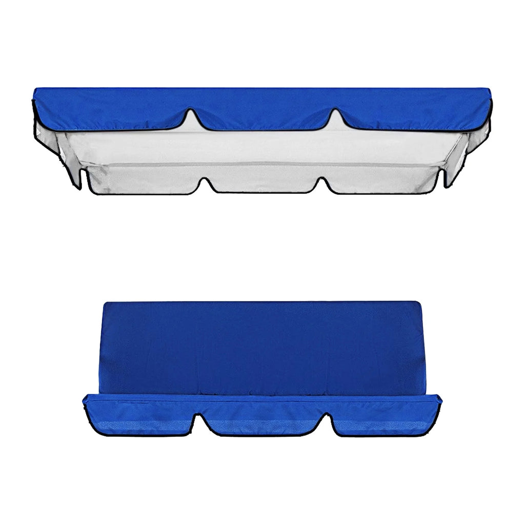 Blue Patio Swing Cushion Set for 3 Seater Swing Chairs U57597