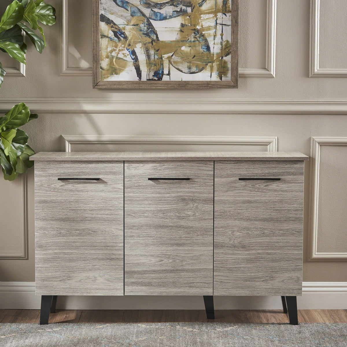 Grey Wood Cabinet J161