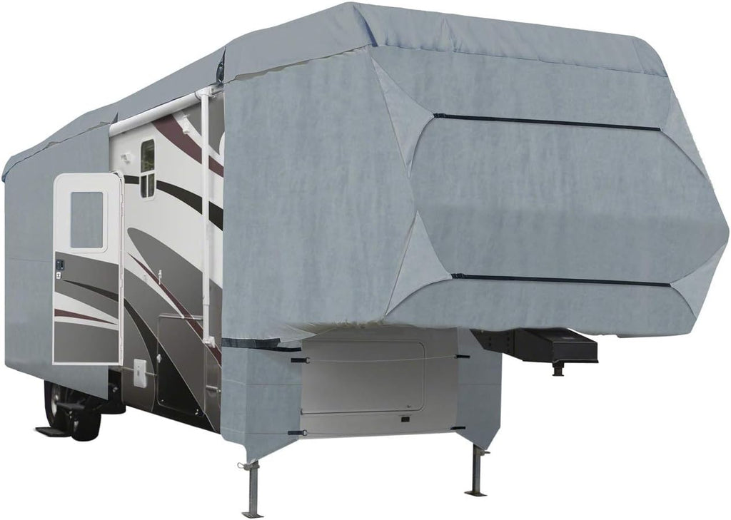 4-Layer RV Travel Trailer Camper Cover Fits 37'-41'L Extra Tall with Zipper Access C9865
