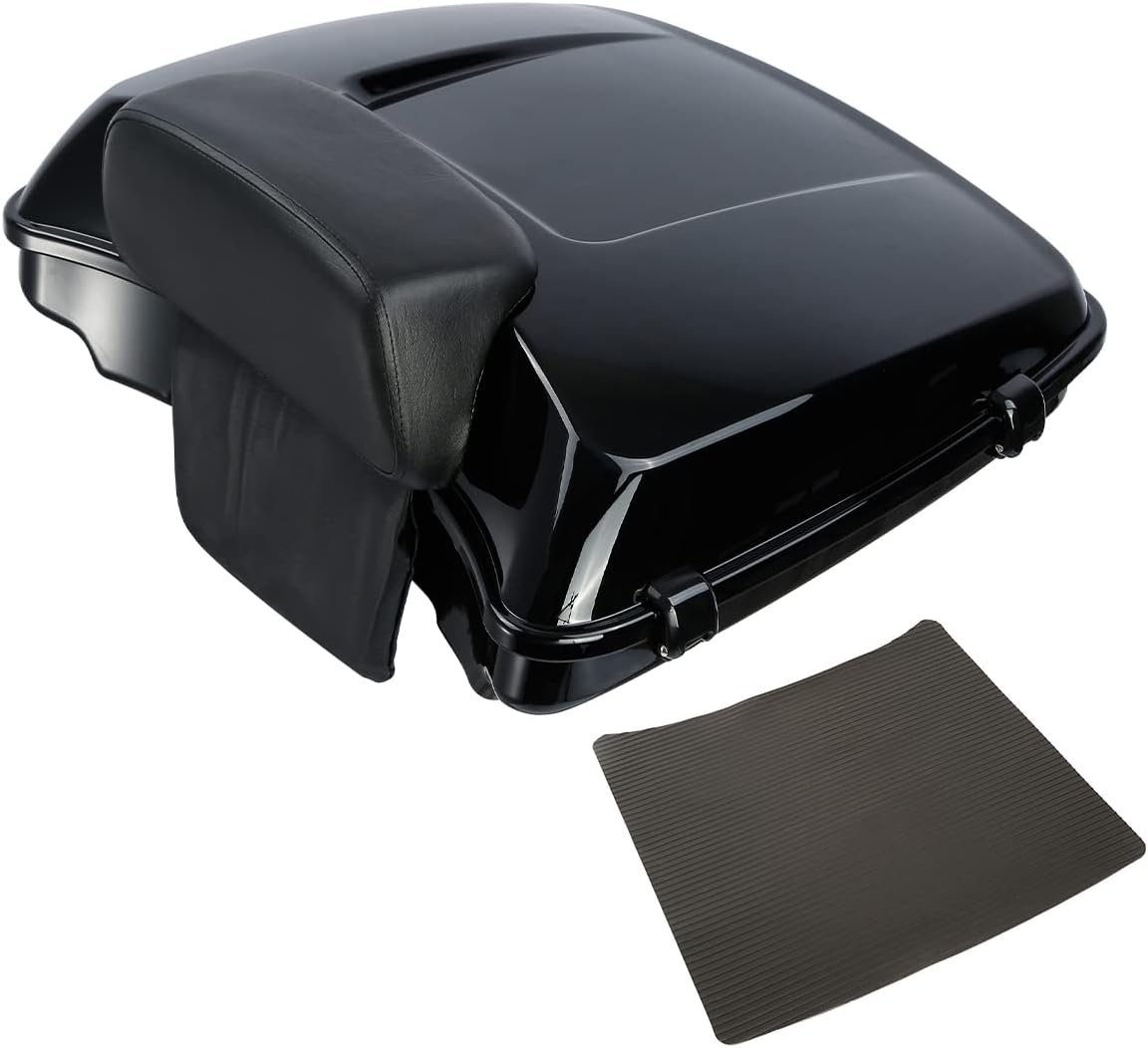 5.5" Tour Pack Trunk with 2-UP Mounting Rack and Backrest D7921