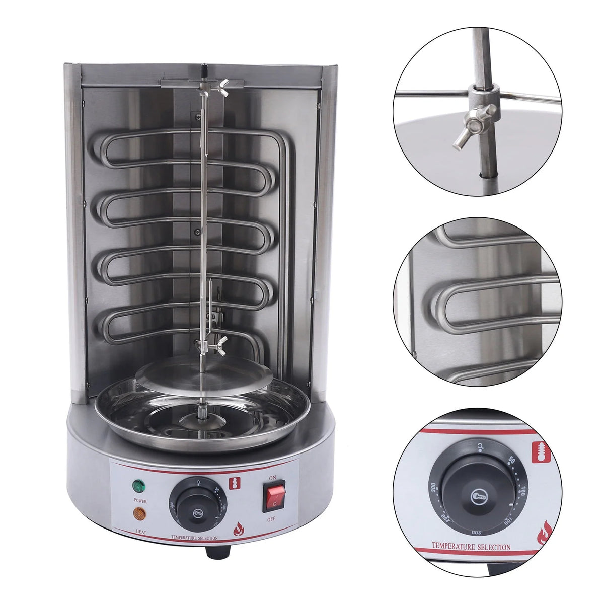 3000W Vertical Shawarma Machine with 2 Heating Pipes I459