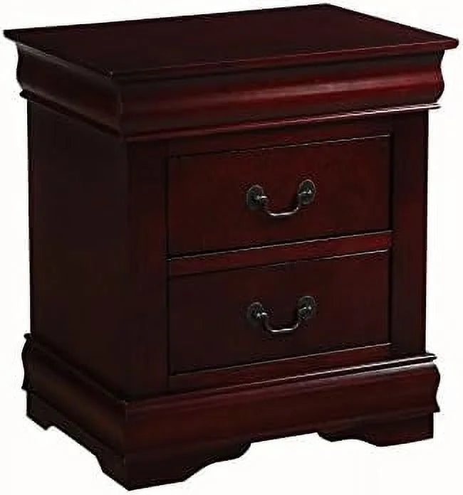Small Wooden Nightstand with 2 Drawers P661