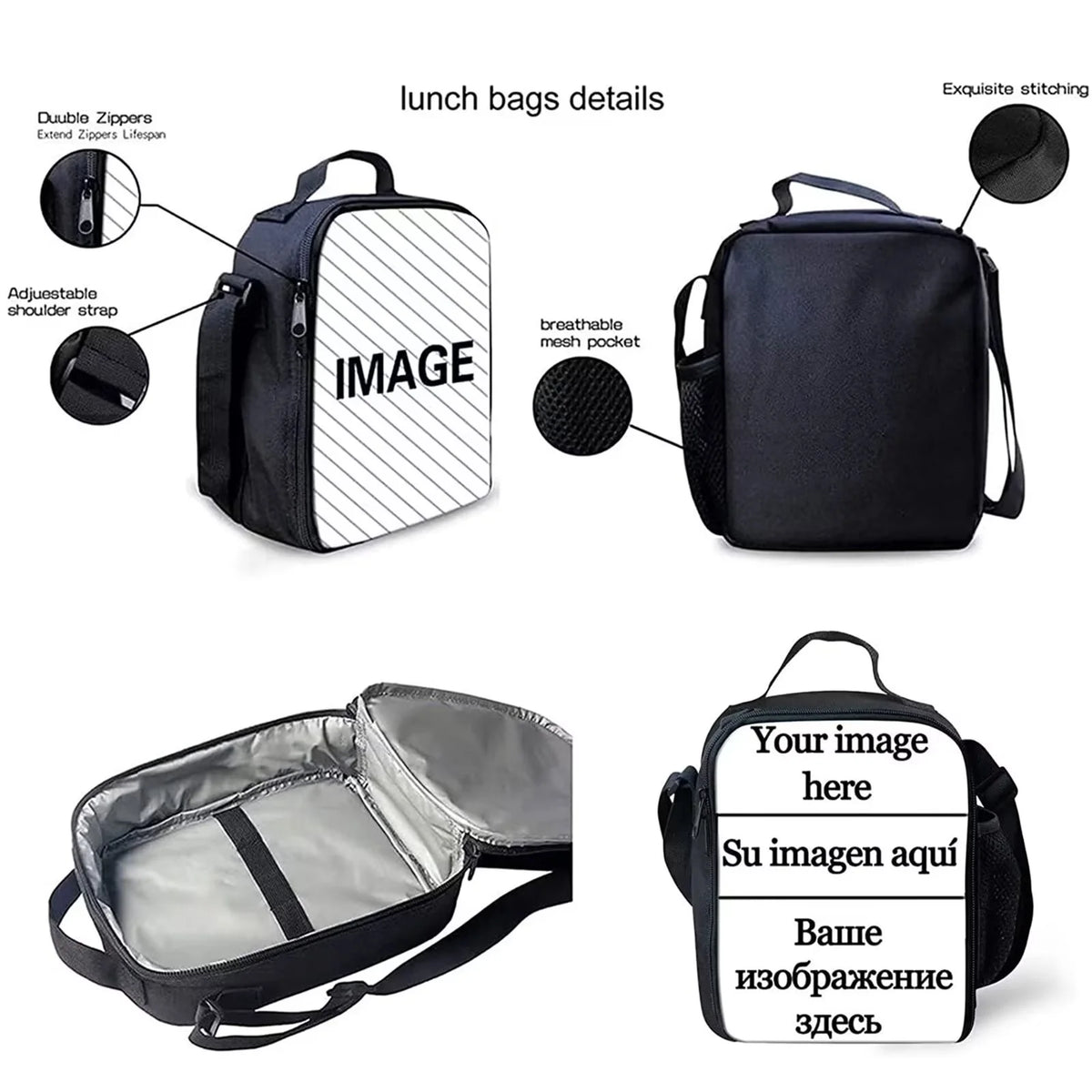 Panda Backpack Set with Lunch Bag and Pencil Case, 3-Pieces I220