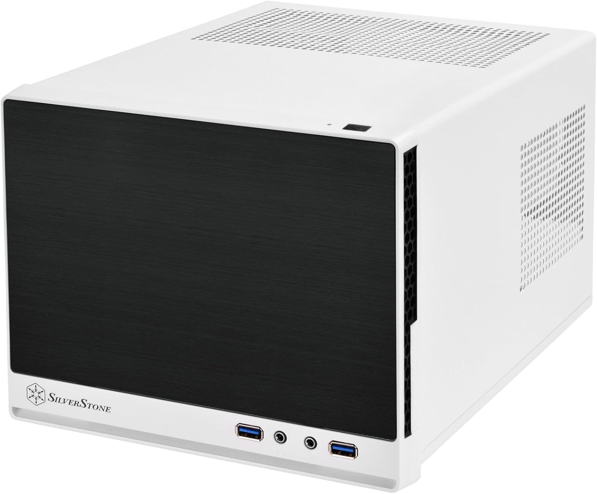 Black Ultra Compact Mini-ITX Computer Case with Mesh Front Panel I7937