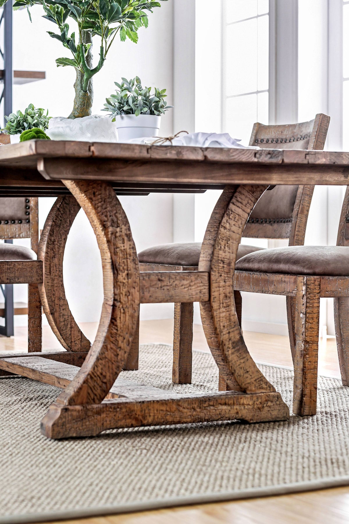 Rustic Pine Side Chair Set of 2 D273828