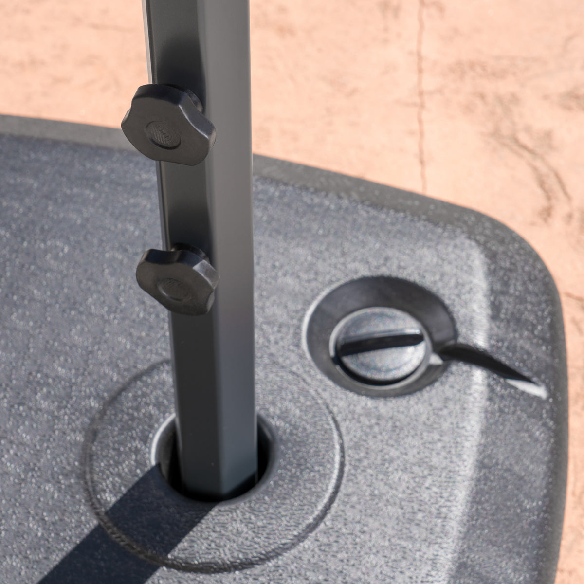 Canopy with Aluminum Pole and Dark Grey Plastic Base F66438