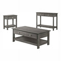 3-Piece Wood Coffee Table Set in Gray H304573