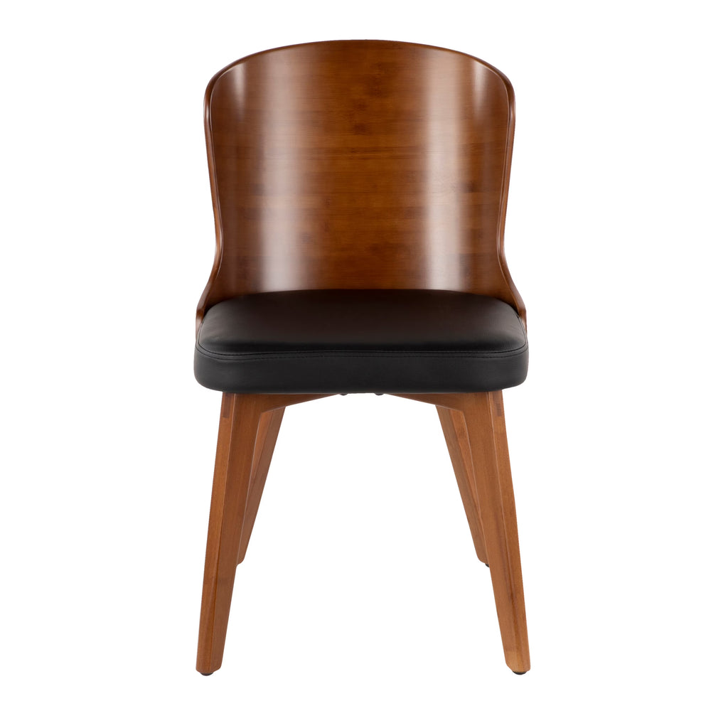 Black Faux Leather Chair Y212