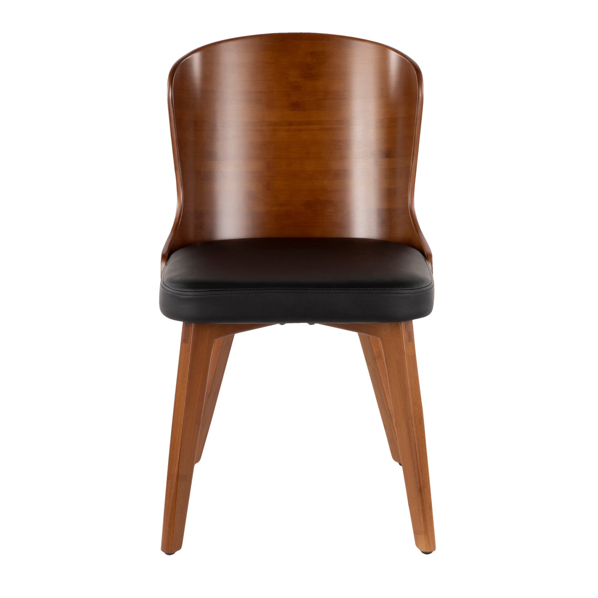 Black Faux Leather Chair Y212