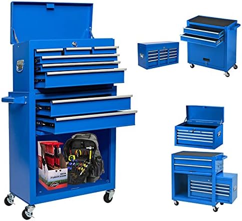 8-Drawer Rolling Tool Cabinet with Wheels W2228