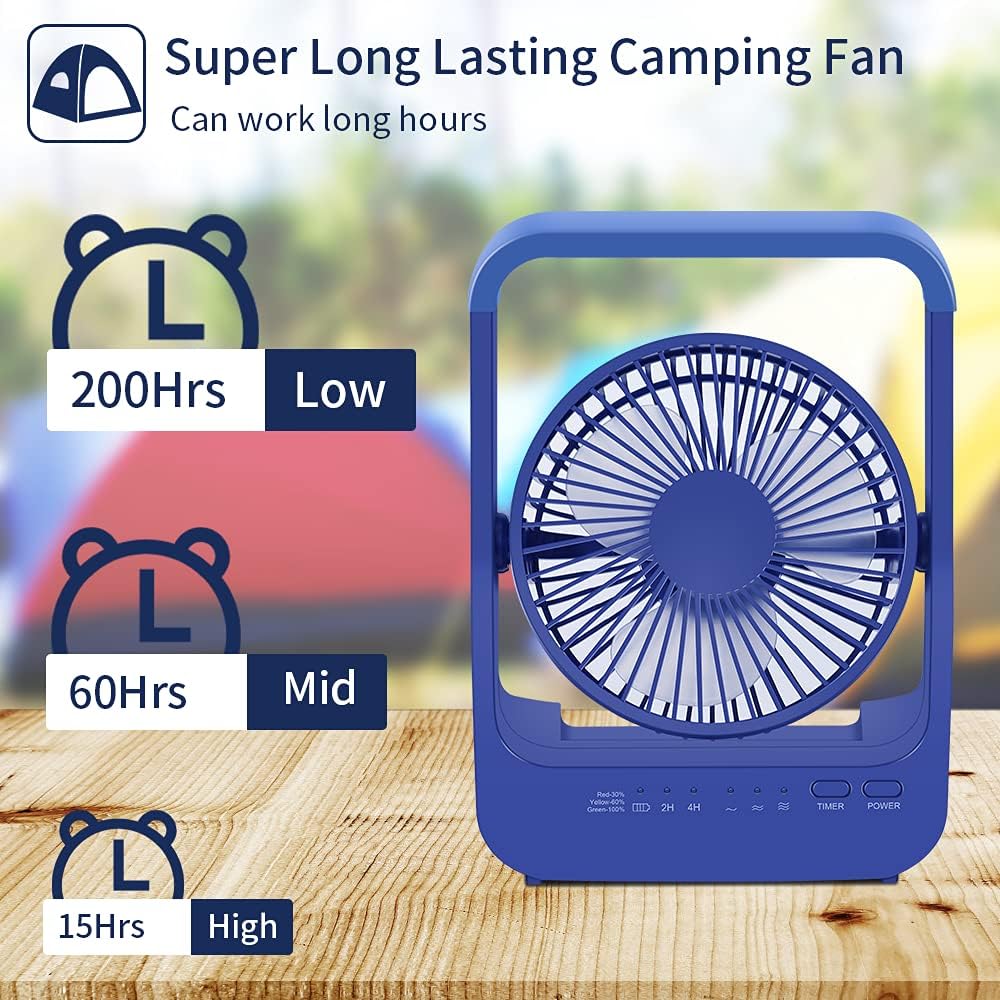 Rechargeable Portable USB Desk Fan with Timer G4247