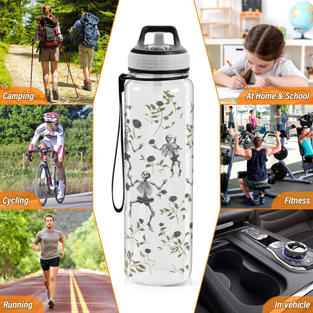 Clear 32oz Tritan Water Bottle with Straw O375