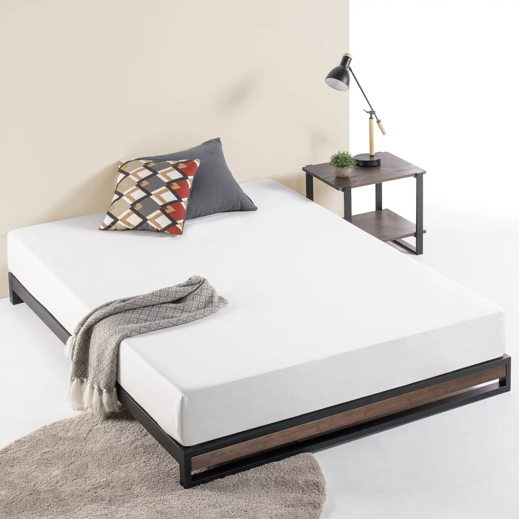 Queen Bamboo and Metal Platform Bed B17981