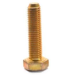 5/16 inch-24 x 2 3/4 inch Fine Thread Grade 8 Hex Cap Screw, Alloy Steel Yellow Zinc Plated, Pk 100 S797430