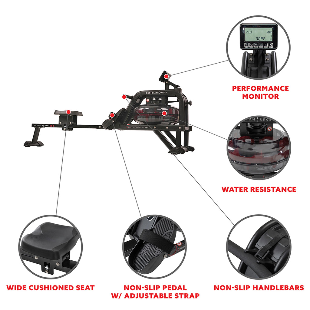 Water Rowing Machine with LCD Monitor W74854