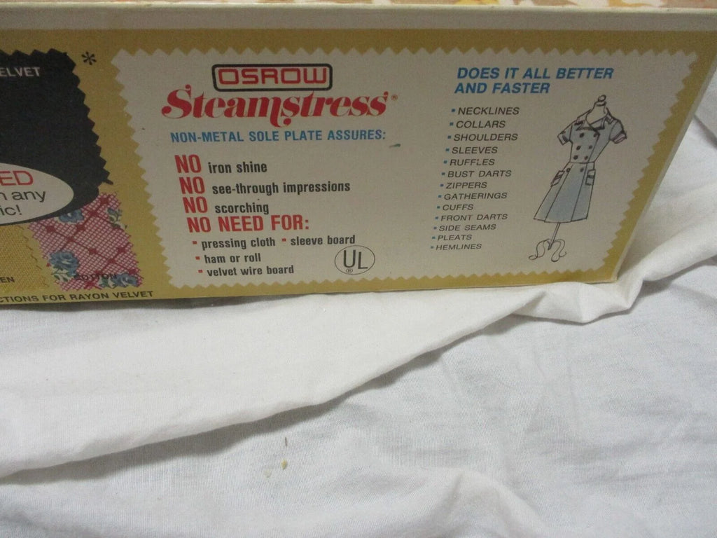 Vintage Fabric Steam Iron V93956