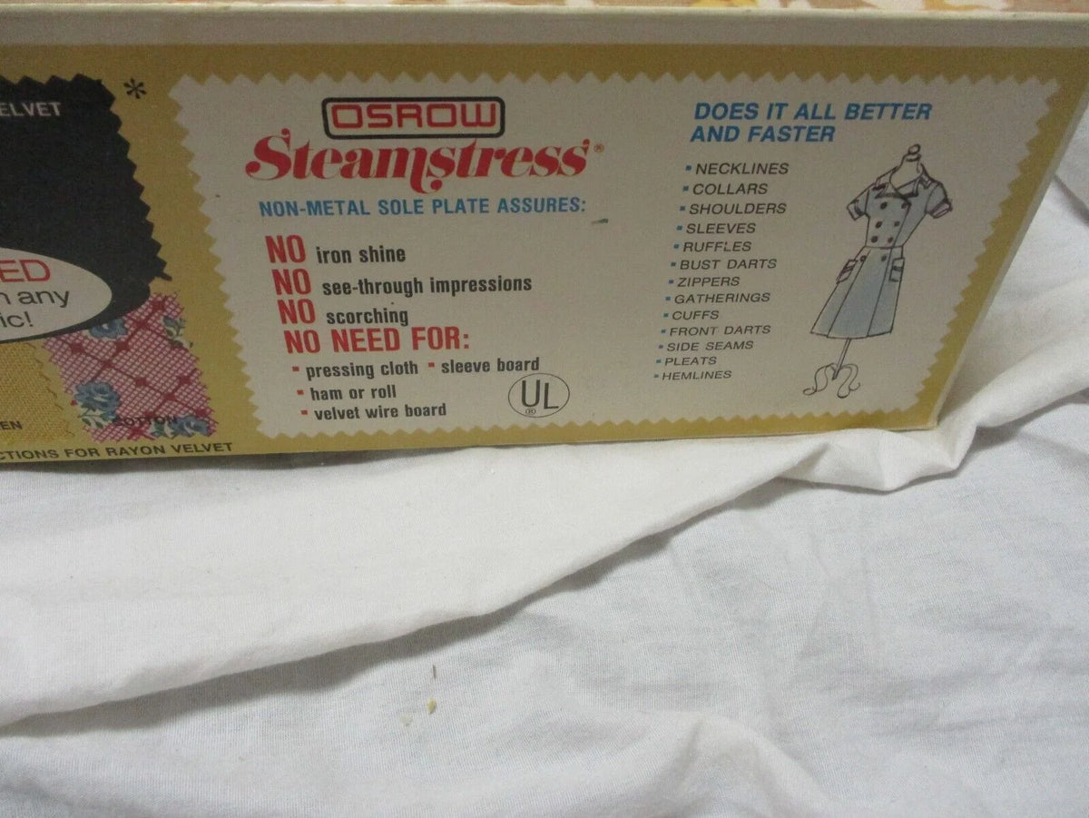 Vintage Fabric Steam Iron V93956