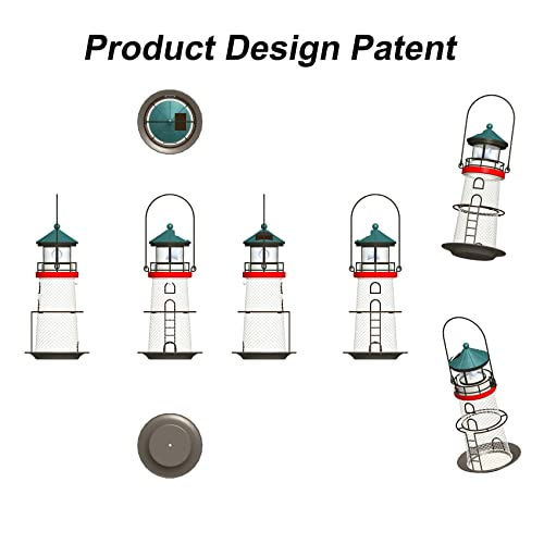 14'' Hanging Mesh Solar Bird Feeder with Rotating Beacon P931225