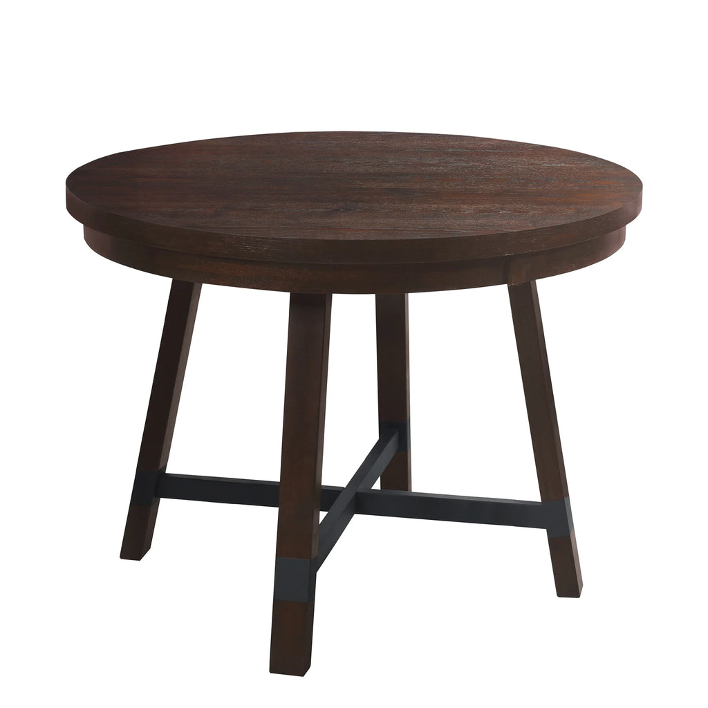 Rustic Wood 5 Piece Dining Table Set Q831