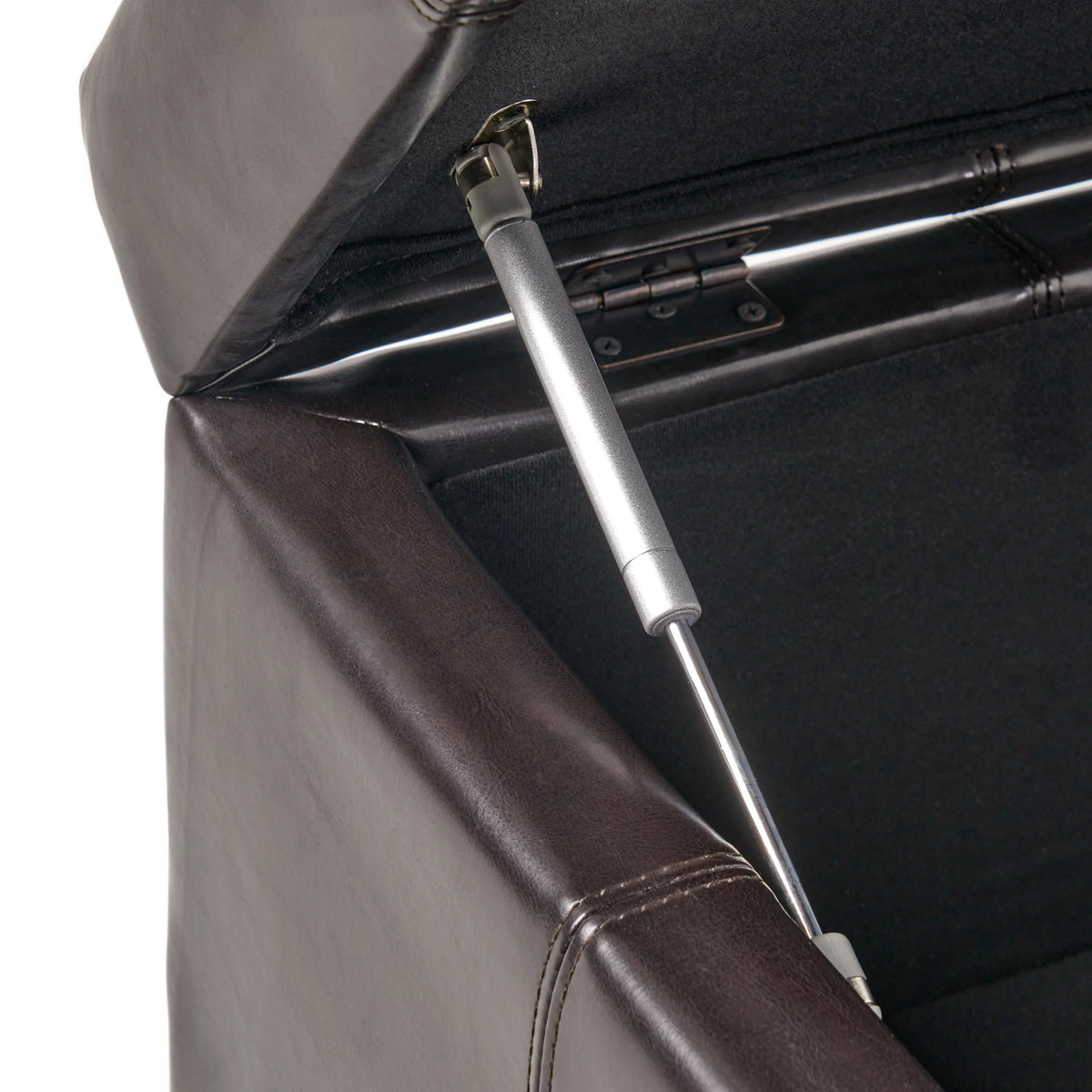 Espresso Bonded Leather Storage Ottoman J651