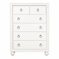 White Six Drawer Wood Chest X154