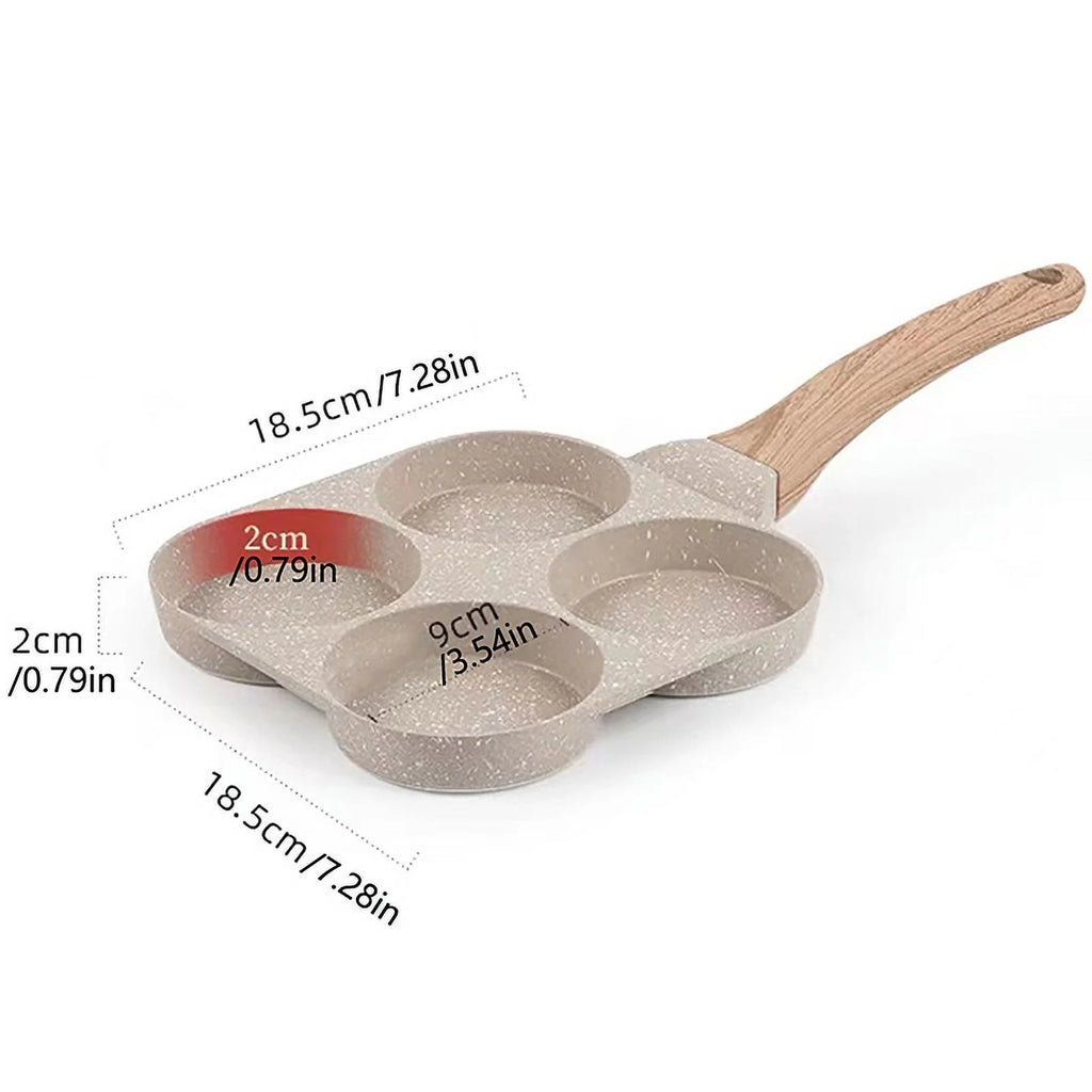 4 Holes Nonstick Egg Pancake Pan Skillet O2504