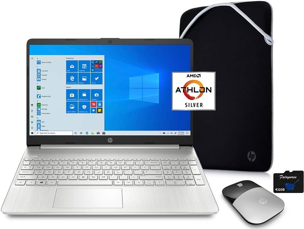 Rose Gold 15.6 HD Laptop Computer with Mouse and Sleeve J50836